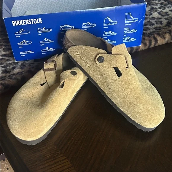 Birkenstock | Shoes | Birkenstock Suede Slipon Clogs Latte  display picture 1